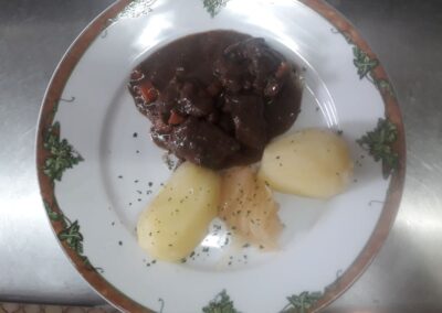 Boeuf bourguignon et patates