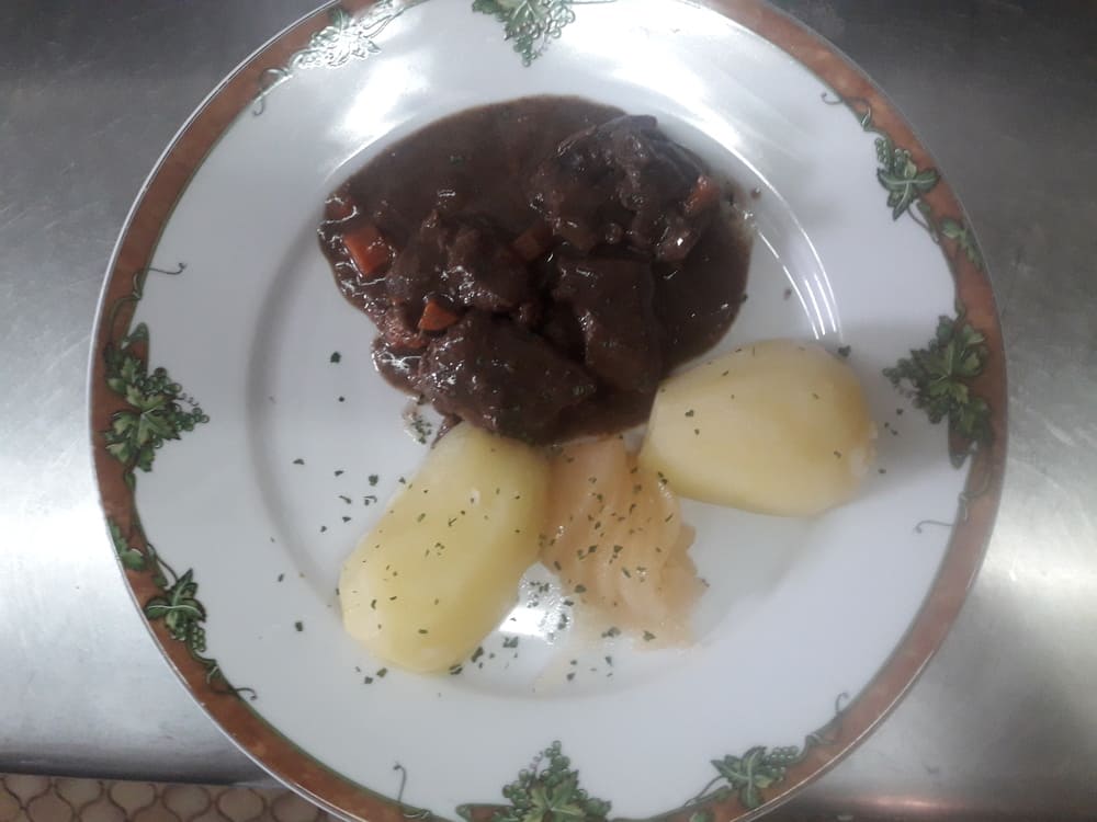 Boeuf bourguignon et patates